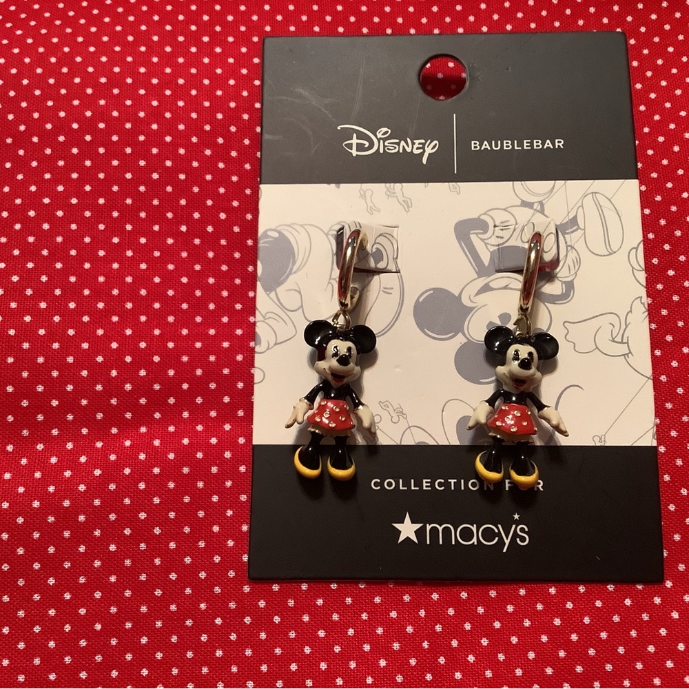 BaubleBar Gold and Red Disney Celebration Earrings
